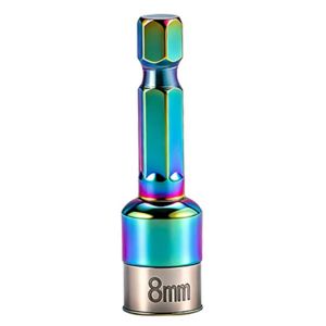 YESMILE 1/5Pcs Non-ic Pneumatic Screwdriver Sleeve 8mm High Hardness Impact Socket Multi-purpose Wear Resistant Hex Shank Socket for Pneumatic Screwdriver