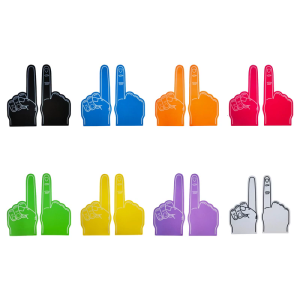 Pack Of 2 Eye-catching Foam Fingers For Athletic Event Cheer Hand Gloves With Ease Grip