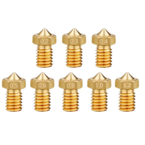 10PCS 3D Printer Nozzle High Strength Metal Nozzles Enhances Wear Resistance For Long Use 0.2mm-1.2mm