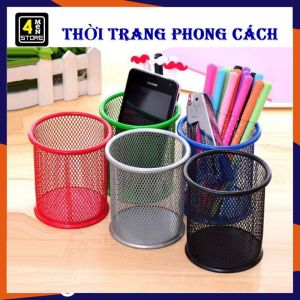 Giỏ Đựng Bút Lưới Sắt Để Bàn Decor Phòng Nhiều Sắc Màu Gấp Gọn - Ống Đựng Bút Viết Hình - Lọ cắm bút dễ thương - Ống Cắm Bút - Hộp Cắm Viết - Hộp Đựng Bút