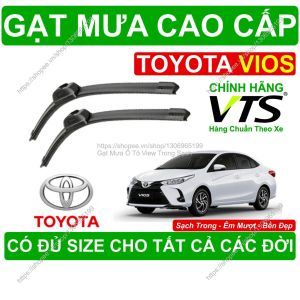 Gạt Mưa Kính Lái Toyota Vios Cặp Gạt Mưa Kính Lái Toyota Vios Có Đủ Size Cho Các Đời Xe Toyota Vios Sạch Êm Bền