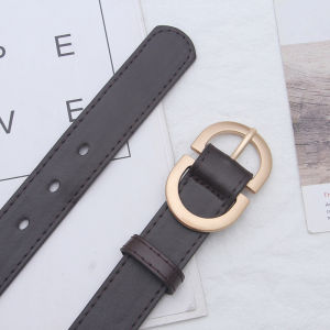 *READY STOCK*Korean Style Women Oval Buckle Belt Retro Womens Versatile Casual Decorative Belt Jeans Leather Belt Tali Pinggang Perempuan 皮带 女