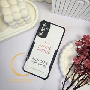 Soft Case Fusion Armor Shockproof Black Back Beatles Series Slim Transparant Kompatibel Untuk Samsung Galaxy M15 5G Samsung M35 5G Samsung M55 5G