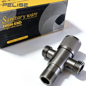 Pelise Angle Valve 3-Way Stainless Steel Angle Valve Heavy-Duty Water Splitter for Kitchen Bathroom Appliances Universal Interface for Washroom