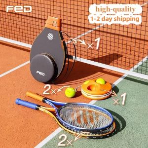 Single person practice pair play parent-child interactionFED Tennis single training equipment Fixed automatic rebound Tennis racquet double parent-child suit