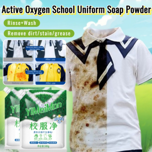 [Rinse And Wash In One] Active Oxygen Decontamination School Uniform Soap Powder Stain Removal Cleaner For Dirt Stain Grease
