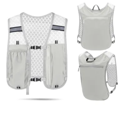 MUQZI Waterproof Reflective Running Vest Pack Adjustable Breathable Sports Backpack Sport Bag Multifunctional Running Hydration Vest Bag Outdoor Activities
