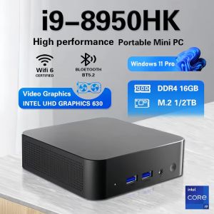 2026 Mini PC Intel Core i9 8950HK Windows 11 Pro Desktop Pc Gaming Computer 16GB DDR4 1TB SSD Dual WiFi6 BT5.2 4K Portable Pc