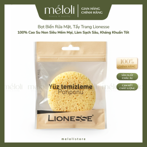 Bọt Biển Rửa Mặt Cao Su Non Lionesse- Bông Tẩy Trang Tạo Bọt Sâu Vệ Sinh Da Mặt Chuyên Dụng - Chính Hãng Thổ Nhĩ Kỳ _Melolistore