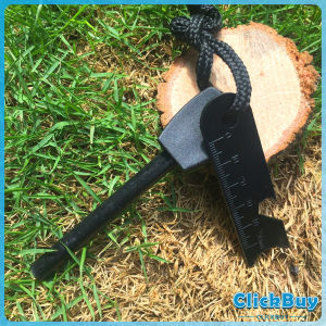 ClickBuy แท่งจุดไฟแม็กนิเซียม สำหรับเดินป่า แบบพกพา Fire Starter Survival Tool