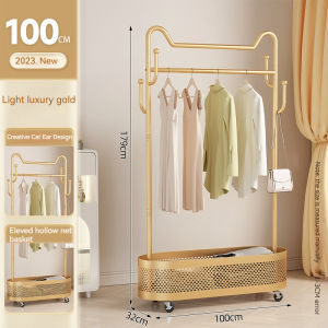 Metal Clothes Rail Removable Indoor Drying Rack Bedroom Clothes Rack Clothes Rack
