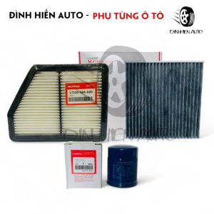 Combo 3 lọc xe Honda Civic 1.8 (2016-2021): Lọc gió động cơ lọc điều hoà & lọc nhớt (5BAA00 | W02/Q01/G01 | 004/003)