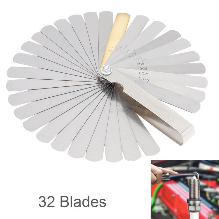 Spessimetro In Acciaio Inox - 32 Lame, Doppia Marcatura Metrica/Imperiale, Per Meccanica E Fai Da Te - Foto 4