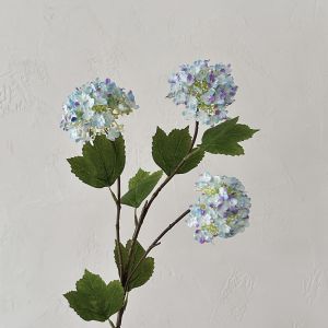 WEIYA 77cm Artificial Hydrangea Flowers 3 Heads Real Touch Silk Hydrangea Flowers Flower Arrangement Lifelike Fake Plants Wedding Decor