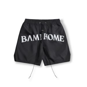 Quần short nam PURA BAMI HOME quần vải dù kháng nước có dây rút lưng thun co giãn form trên gối QB09