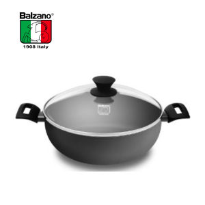 ★ 𝗕𝗔𝗟𝗭𝗔𝗡𝗢 ★ BZ-AM-30/32 Hard Stone Wok With Glass Lid ★