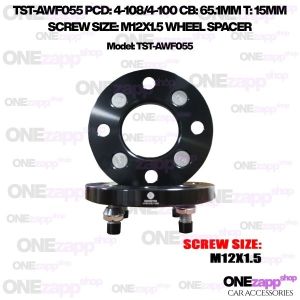 WHEEL SPACER ST-AWF055 PCD: 4-108/4-100 CB: 65.1MM T: 15MM SCREW SIZE: M12X1.5
