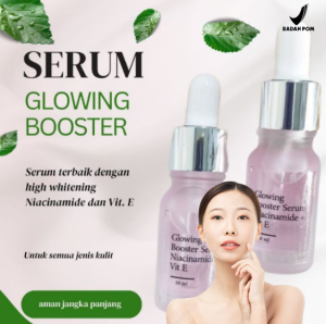 PINK Serum Booster Glowing X50 - Serum Pencerah dan Pelembab Wajah SERUM GLOWING BOOSTER II SERUM WAJAH/ NIACINAMIDE + VIT E SERUM GLOWING BOOSTER WHITENING || SERUM PINK WHITENING