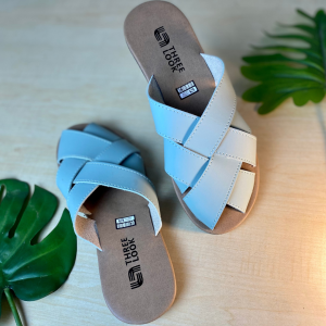 THREELOOK Official - Sandal Kulit Wanita Dewasa Slip On Flat - Aisyah