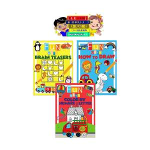Le Bruj - Fun With Activity SET Series / English / Workbook For Preschool / Activity Book For Kids / Childrens Book