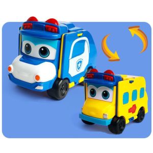 LIEYH มืออะนิเมะ โมเดลรถเปลี่ยนรูป โรงเรียนรถบัส ฟิกเกอร์แอคชั่น ของเล่นรถผิดรูป ของเล่นรถของเล่น เครื่องบินบนเครื่องบิน หุ่นยนต์แปลงร่าง ของขวัญสำหรับเด็ก