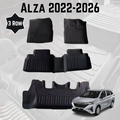 Alza New 2022-2026 Car MAGIC MAT 5D TPE Carpet Car Mat Karpet Kereta