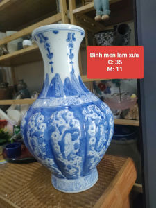 Bình xưa Trung hồ lô và men lam xinh quá👍👍👍