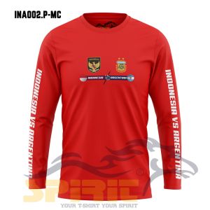 kaos bola indonesia argentina lengan panjang katun premium big size jumbo