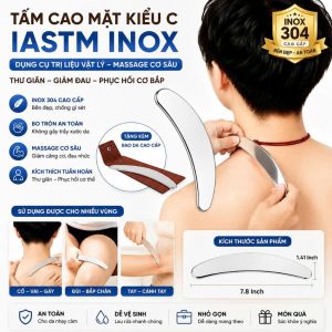 💆 Tấm Cạo Mặt Kiểu C IASTM Inox Dụng Cụ Vật Lý Trị Liệu Massage Cơ Sâu Thư Giãn Cơ Bắp Physical Therapy Tool PVN9930