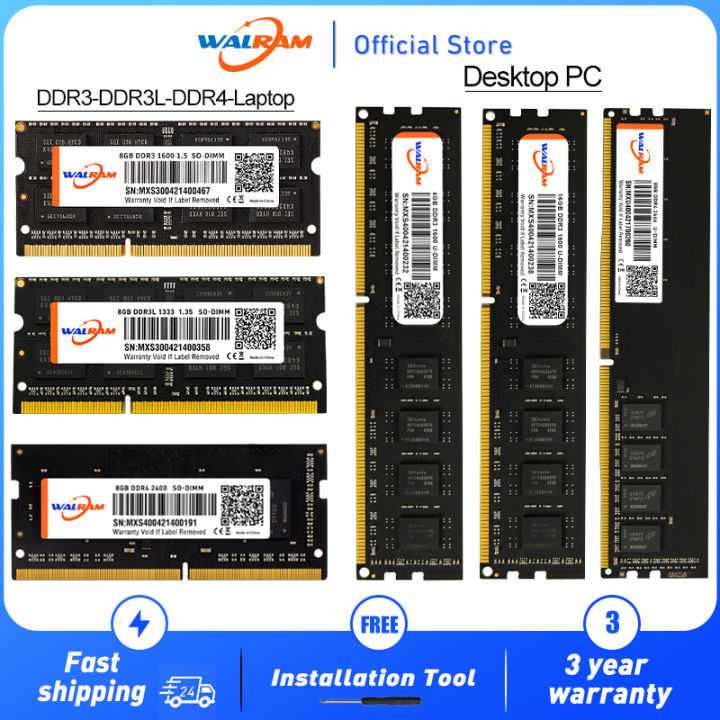 WALRAM DDR3 DDR4 4GB 8GB 16GB UDIMM Desktop Host Memoria Ram 1333 1600 ...