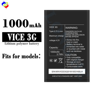 Dimi for MaxWest Mobile Phone Battery Vice 3G Brand New Battery 1000MAh