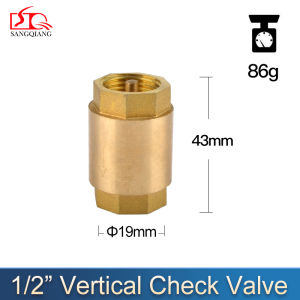 Sang Qiang Thread Spring Vertical Pump Valves Brass Swing Check Valve SIZE(1/2“, 3/4” , 1“ ,1-1/4” ,1-1/2" ,2" )