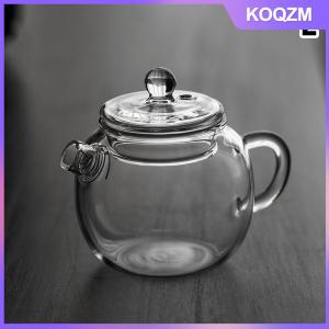KOQZM 150ml 5oz Mini Clear Glass Teapot High Borosilicate For Hot Beverages Teapot For One Person Use Kung Fu Tea For Home Office Cafe