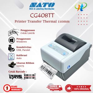 Sato CG408TT Barcode Printer Original Terlaris