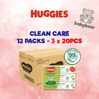 (Carton) Huggies Baby Wipes - Clean Care / Pure Clean / Nourishing Clean
