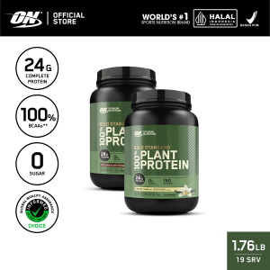Optimum Nutrition Gold Standard 100% Plant Protein 1.7 lbs Twin Pack - Susu Protein / Powder / Suplemen / Gym / Vegan / Natural