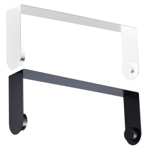 ผ้าขนหนูกระดาษครัวสีดำและสีเงิน2ชิ้นดีไซน์ยึดติดผนังสำหรับเข้าถึงได้ง่ายและช่วยจัดระเบียบ