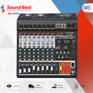 (ใช้โค้ดลดอีก10%) SOUNDBEST AL-800 เพาเวอร์มิกเซอร์ เอฟเฟค เพาเวอร์มิกซ์ 600w มิกซ์ขยายเสียง 12CH POWER MIXER SOUNDBEST AL800