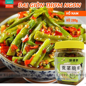 Rau tiến vua chưng ớt hồ nam dai ngon giòn sần sật - hũ 280gr - shoppbichngoc