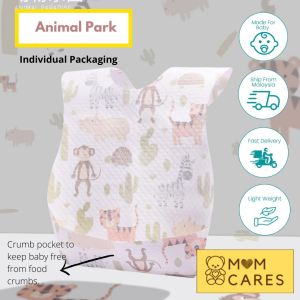 [30/60/90pcs ] Disposable Baby Bibs. High Quality. Waterproof Backing. Non Woven Cloth. Gentle and Flexible.