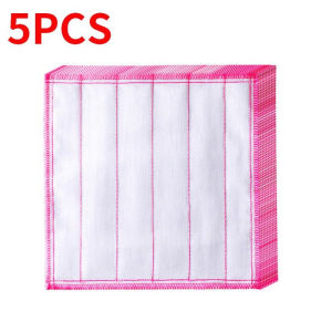 5pcs Kitchen Cleaning Towels/Super Absorbent Non-stick Oil Reusable/Washing Dish Rags/Household Scouring Rags