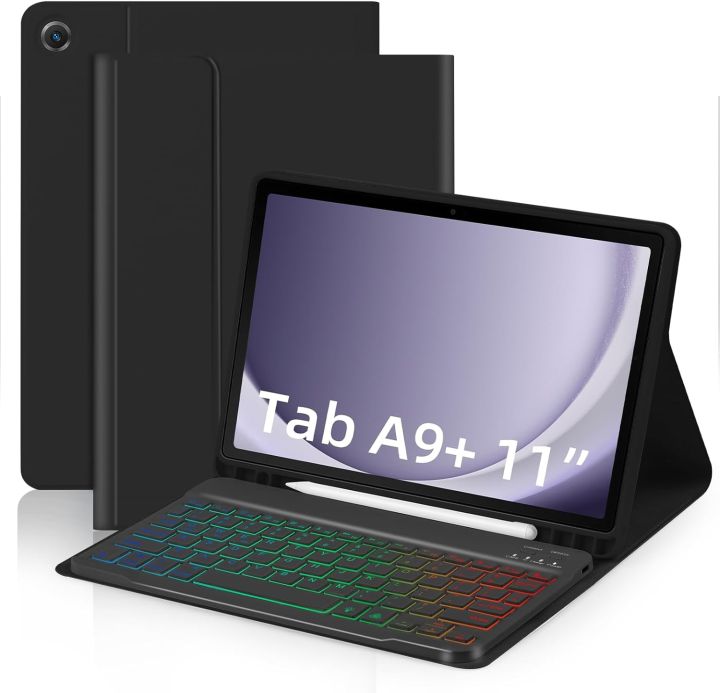 Wireless Bluetooth Backlight Keyboard Case for Samsung Galaxy Tab A9 Plus 2023 11 Inch SM-X210 ...