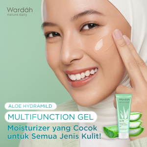 Wardah Nature Daily Aloe Hydramild Multifunction Gel 100 ml / Aloe Vera Gel Wardah Multifunction / Gel Lidah Buaya / Moisturizer Gel Lidah Buaya