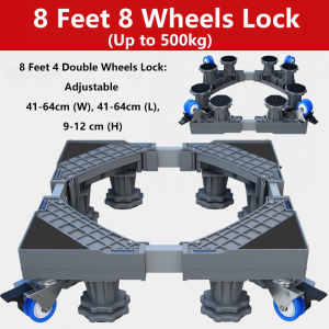 ✅SG Ready Stocks ✅ Washing Machine Fridge Dryer Universal Stand Base Adjustable Heavy Duty Wheels Household Appliance washing machine leg / Washing Machine Base / Washing Machine Stand