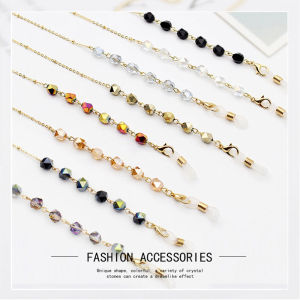 Fashion Face Mask Lanyard Pearl White Crystal Bead Holder Strap Black Glasses Necklace Chain Rope LovelylifeFu COD