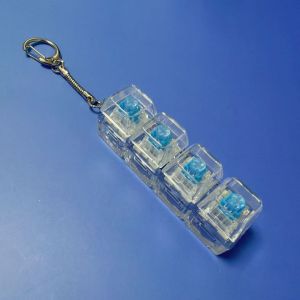 JOYNCLEON Minh bạch phím Bàn phím cơ căng thẳng Relief Keychain với đèn LED cho vui và thư giãn