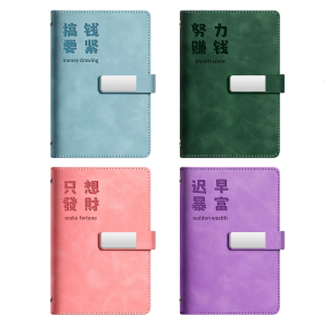 Leather Budget Planner Refillable Money Saving Journal Money Organiser Notebook with 45 Budget Sheet For Men Women