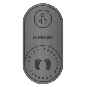 Skipping Mat Sports Training Fitness Anti-noise Jump Rope Mat Exercise Shock Absorption Yoga High Density Board Gym Jump Rope Shock Absorption Mat With Straps Home Gym Yoga Fitness Portable Mute Non-Slip Skipping Rope Exercise Pad