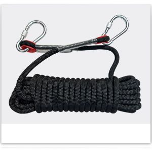 【Fast delivery】10mm Rock Climbing Rope 10M/20M/30M Outdoor Static Rapelling Rope Fire Rescue Safety Escape Climbing Emergency Rope Cord Hiking Accessory Equipment Trailer Rope Rock High Strength Static Survival Rope 12mm/2 hook rescue equipment lanyard