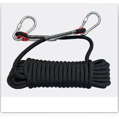 【Fast delivery】10mm Rock Climbing Rope 10M/20M/30M Outdoor Static Rapelling Rope Fire Rescue Safety Escape Climbing Emergency Rope Cord Hiking Accessory Equipment Trailer Rope Rock High Strength Static Survival Rope 12mm/2 hook rescue equipment lanyard